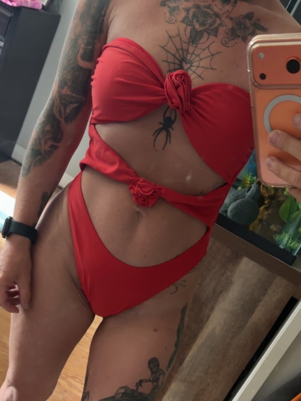 Target Red Cutout One-Piece Swimsuit